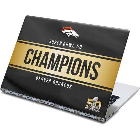 NFL Denver Broncos Super Bowl 50 Champions Black Yoga 910 2-in-1 14in Touch-Screen Skin